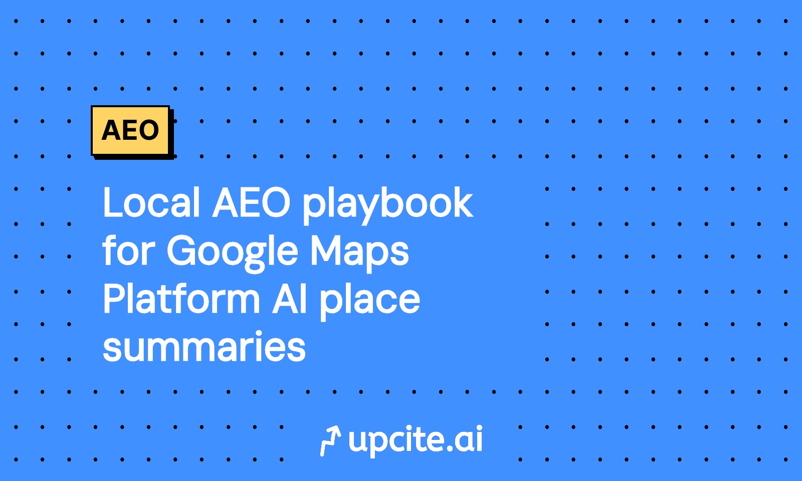 Local AEO and SEO for Google Maps Platform AI Place Summaries