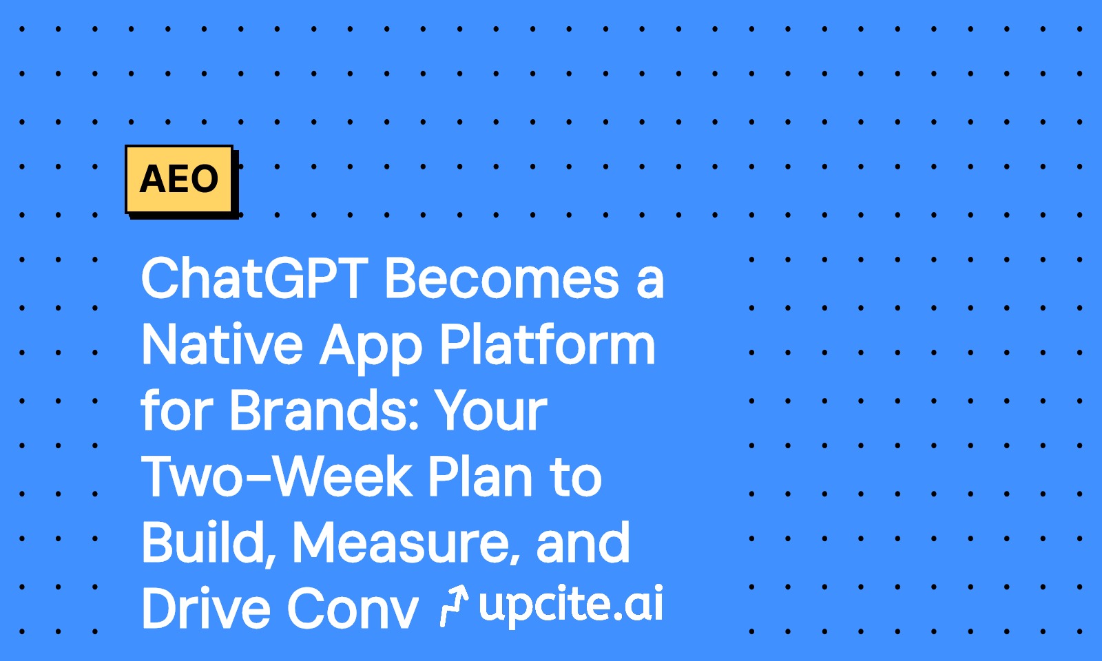 ChatGPT Apps SDK: Build Native In-Chat Apps That Drive Conversions in Two Weeks