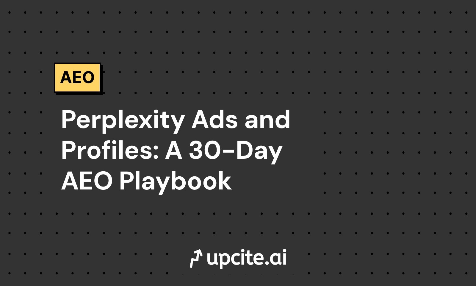 Perplexity Ads and Profiles: A 30-Day AEO Playbook