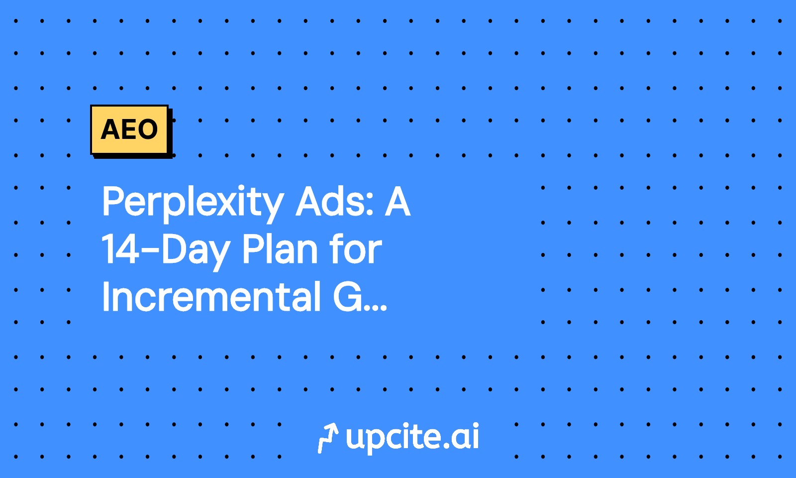 Perplexity Ads: A 14-Day Plan for Incremental Growth
