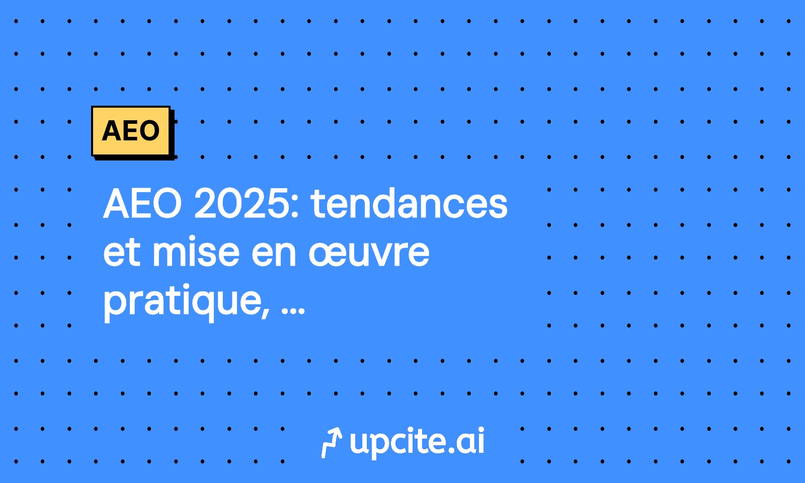 AEO 2025: tendances et mise en œuvre pratique, guide
